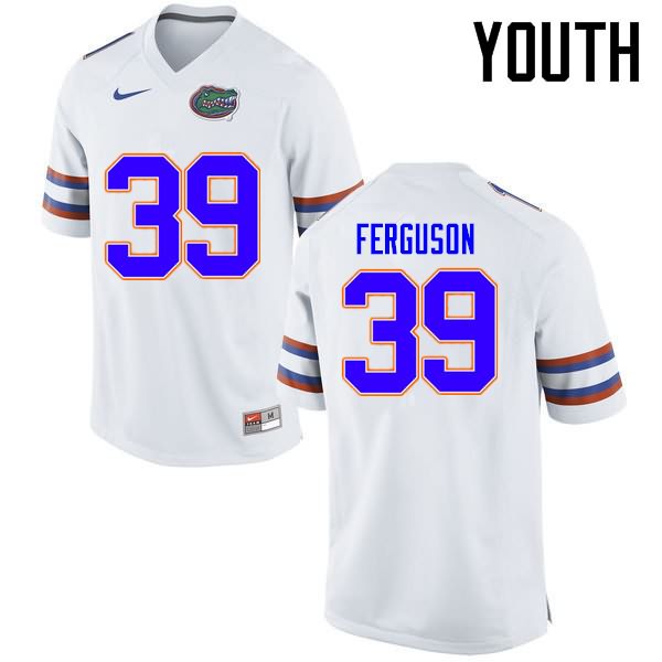 Youth NCAA Florida Gators Ryan Ferguson #39 Stitched Authentic Nike White College Football Jersey CBR2465VW